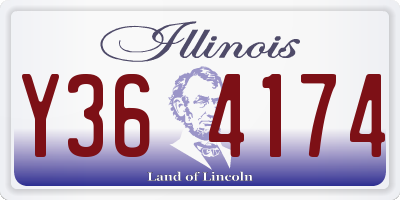 IL license plate Y364174