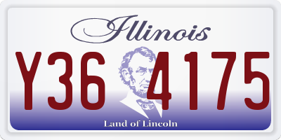 IL license plate Y364175