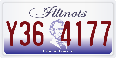 IL license plate Y364177