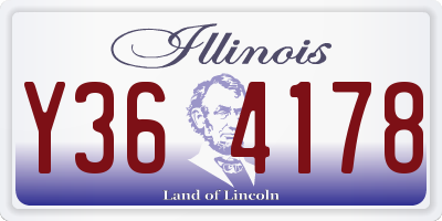 IL license plate Y364178