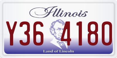 IL license plate Y364180