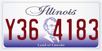 IL license plate Y364183