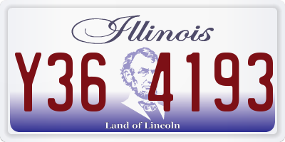 IL license plate Y364193