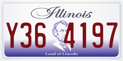 IL license plate Y364197