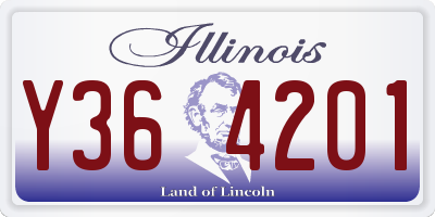 IL license plate Y364201