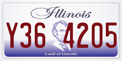 IL license plate Y364205