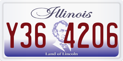 IL license plate Y364206
