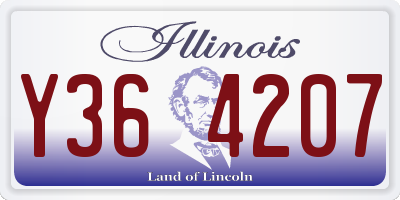 IL license plate Y364207