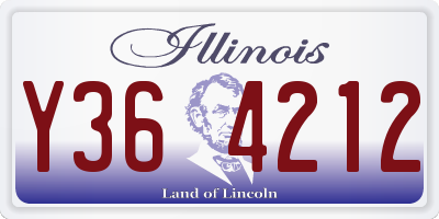 IL license plate Y364212