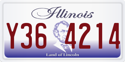 IL license plate Y364214