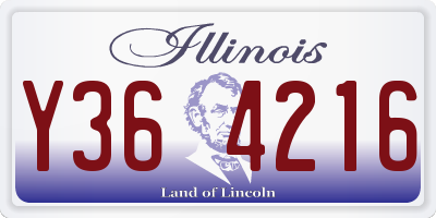 IL license plate Y364216