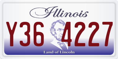 IL license plate Y364227