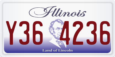 IL license plate Y364236