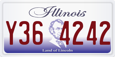 IL license plate Y364242