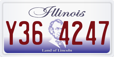 IL license plate Y364247