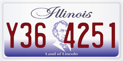 IL license plate Y364251