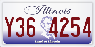 IL license plate Y364254