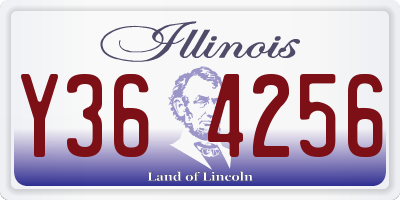 IL license plate Y364256