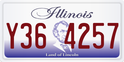 IL license plate Y364257
