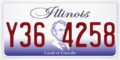 IL license plate Y364258