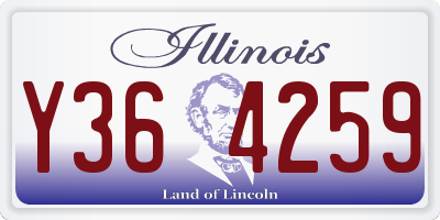 IL license plate Y364259