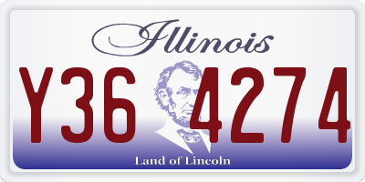 IL license plate Y364274