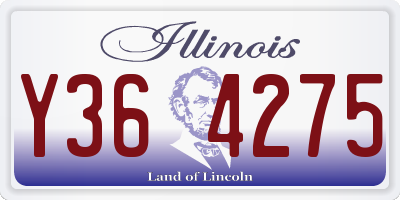 IL license plate Y364275