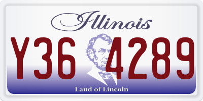 IL license plate Y364289