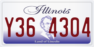 IL license plate Y364304