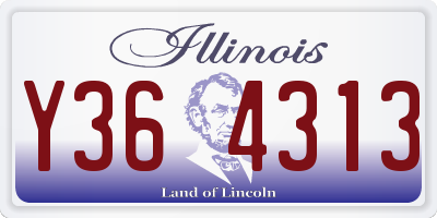 IL license plate Y364313