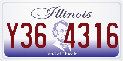 IL license plate Y364316