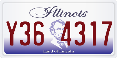 IL license plate Y364317