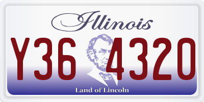 IL license plate Y364320