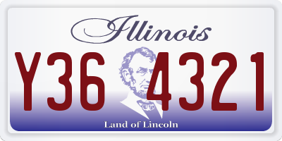 IL license plate Y364321