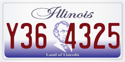 IL license plate Y364325
