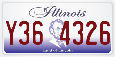 IL license plate Y364326