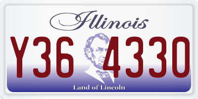IL license plate Y364330