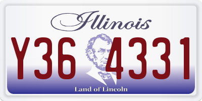 IL license plate Y364331