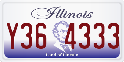 IL license plate Y364333