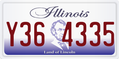 IL license plate Y364335