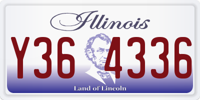 IL license plate Y364336