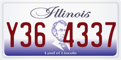 IL license plate Y364337