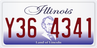 IL license plate Y364341