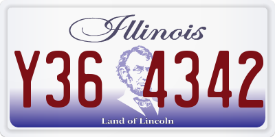 IL license plate Y364342