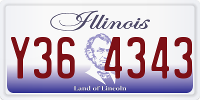 IL license plate Y364343