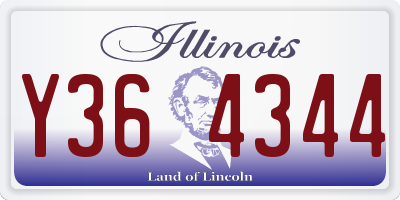 IL license plate Y364344