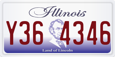 IL license plate Y364346