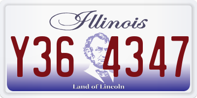 IL license plate Y364347