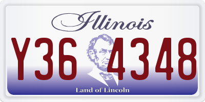 IL license plate Y364348