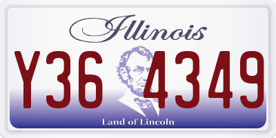 IL license plate Y364349